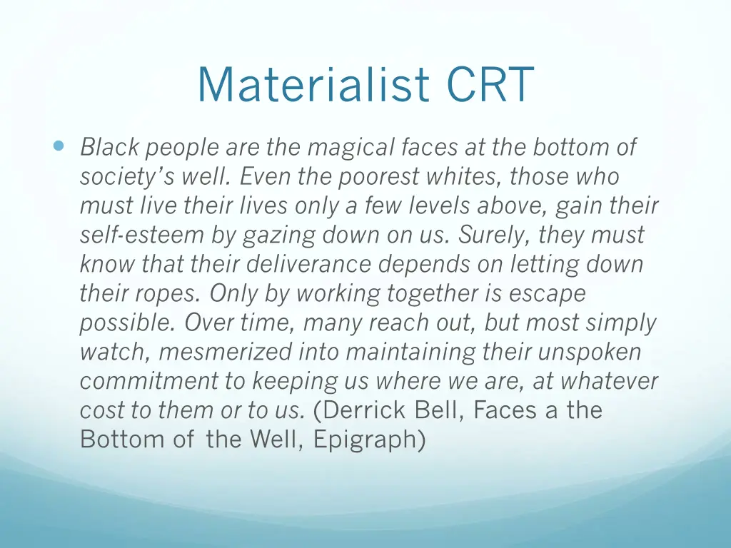 materialist crt