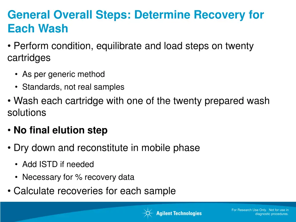 general overall steps determine recovery for each