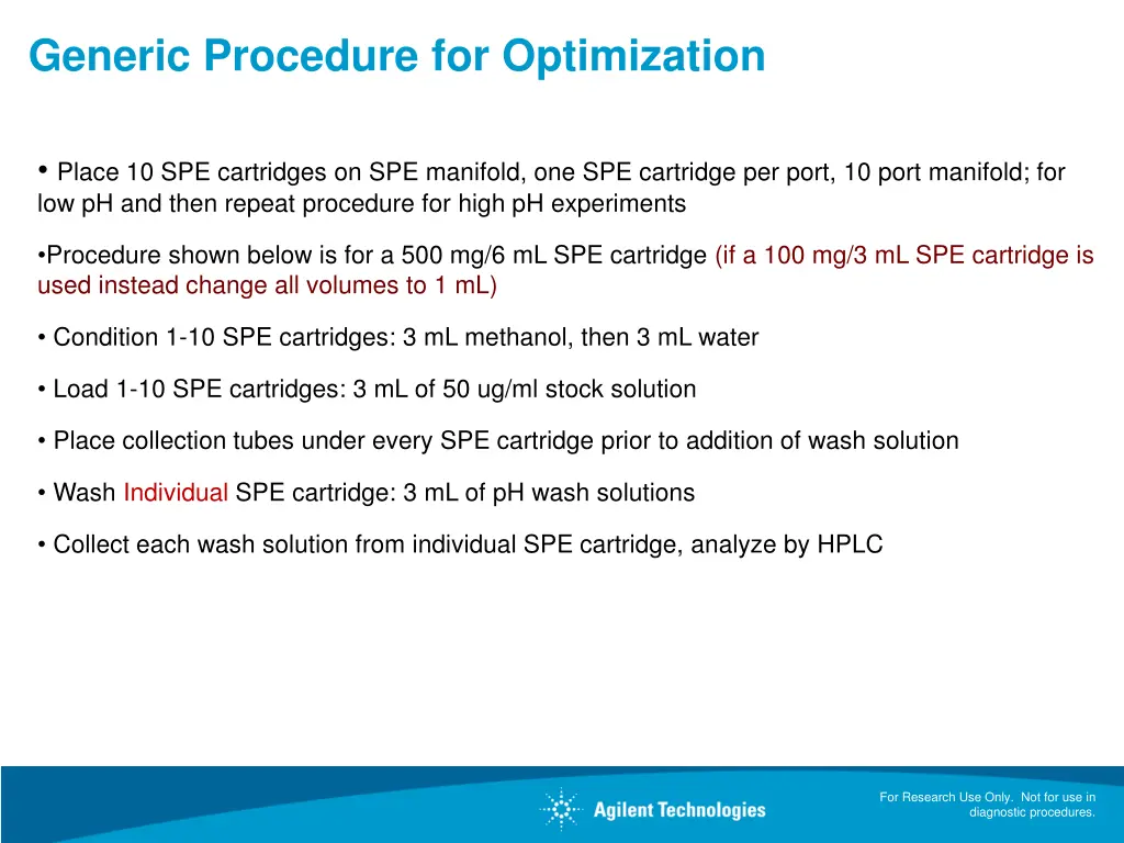 generic procedure for optimization