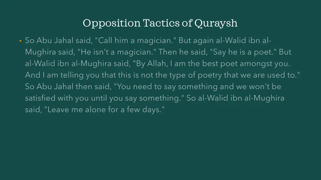 opposition tactics of quraysh 17