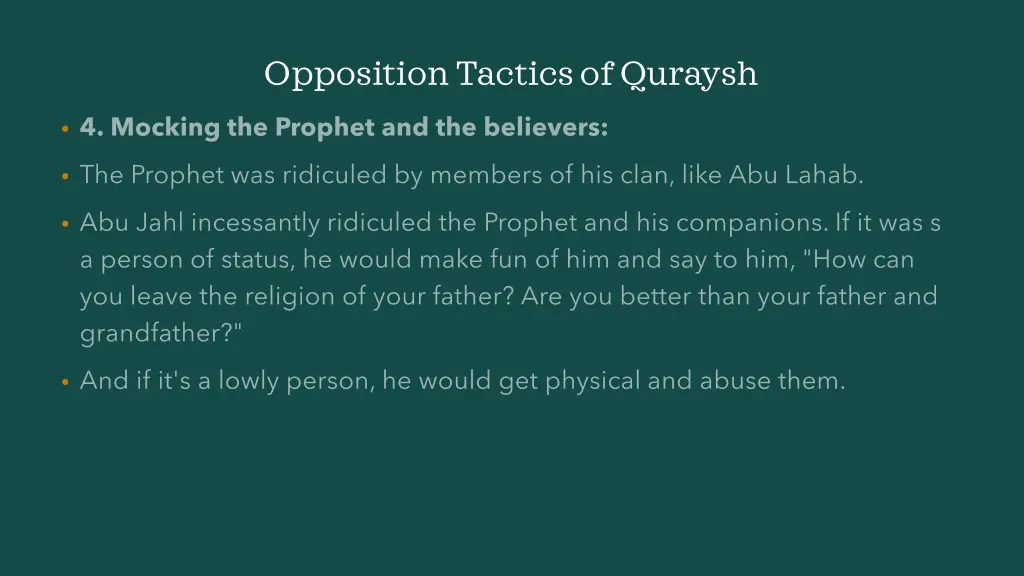 opposition tactics of quraysh 9