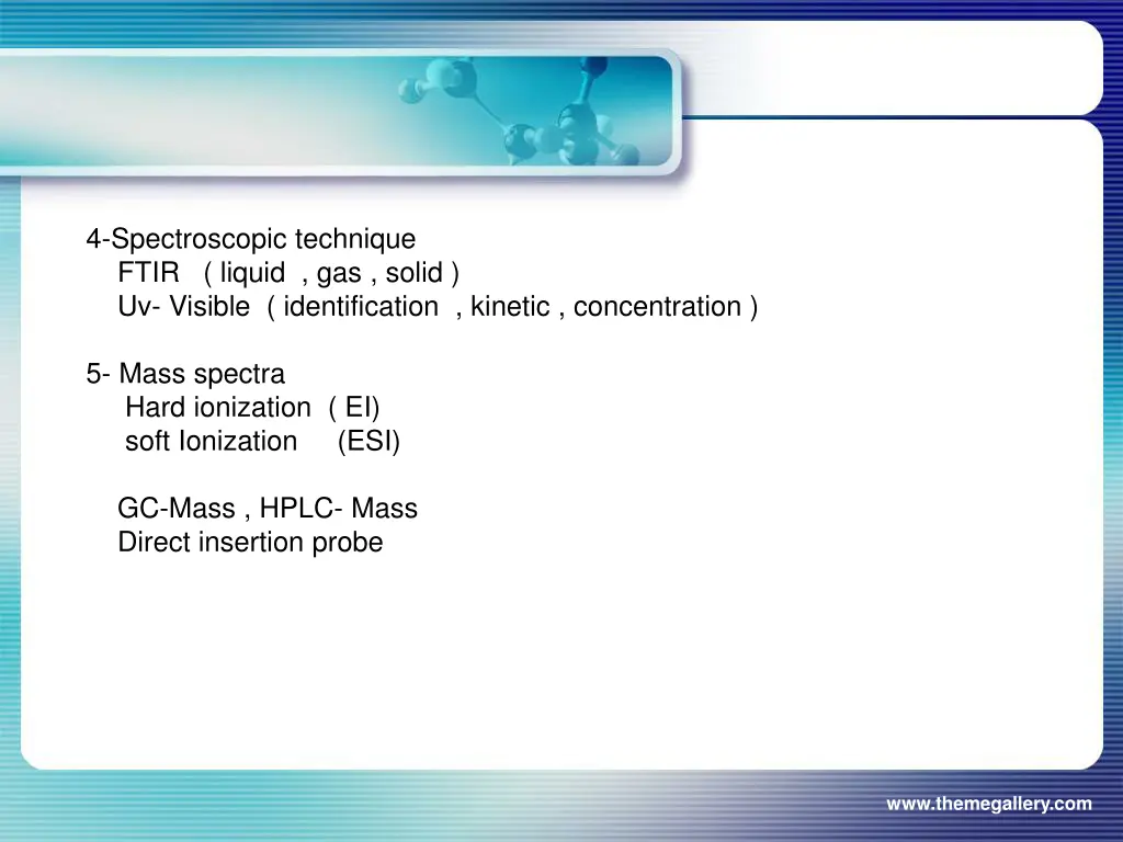 4 spectroscopic technique ftir liquid gas solid