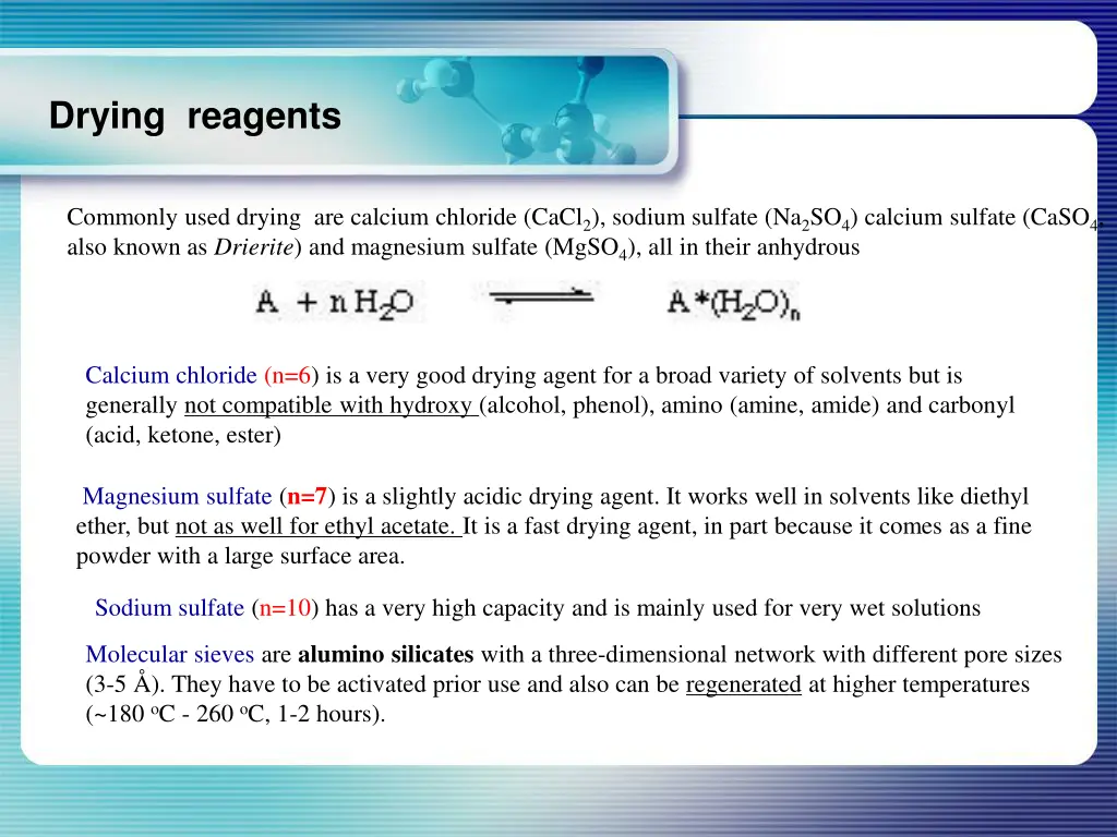 drying reagents