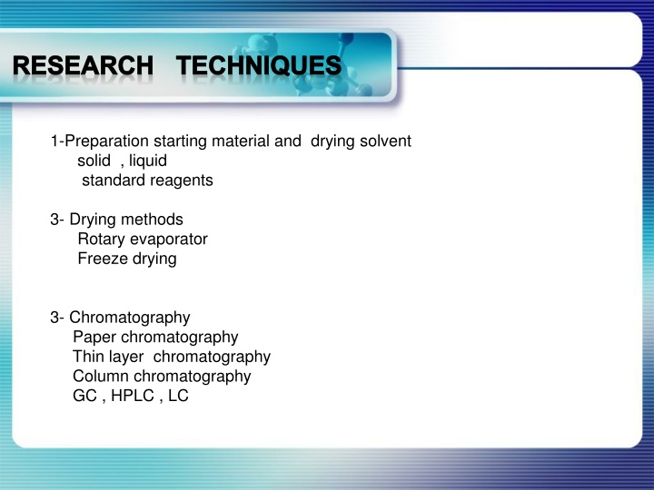 research techniques