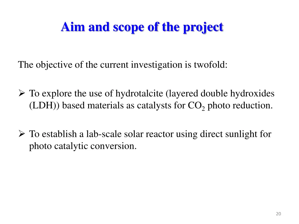 aim and scope of the project