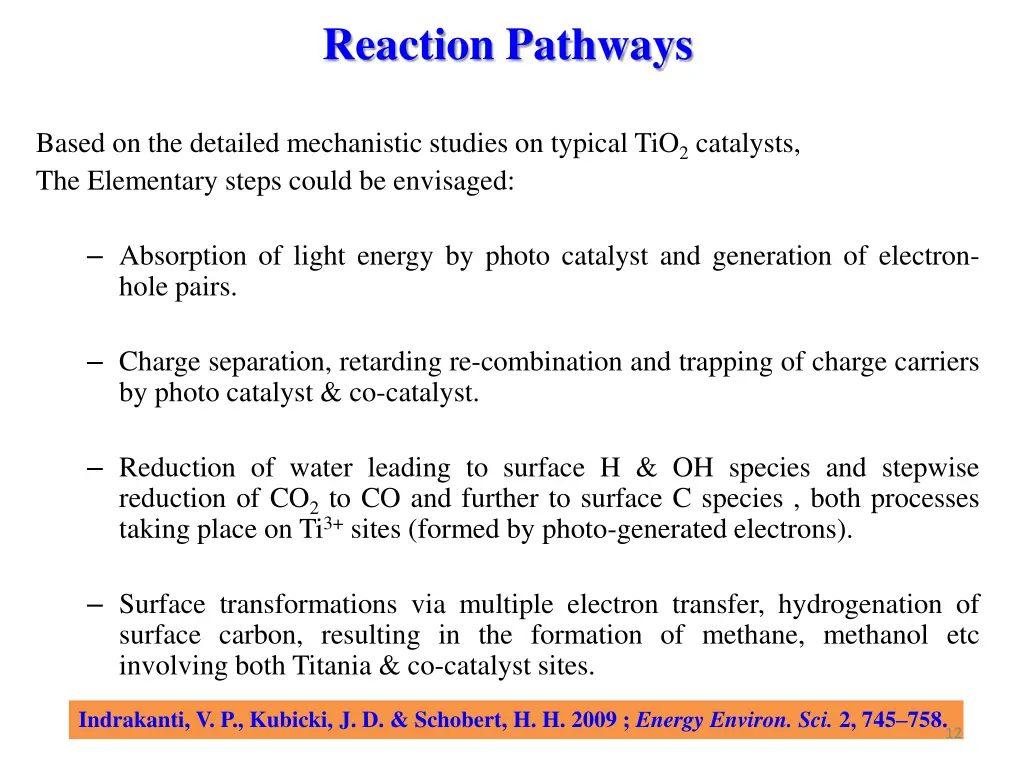 reaction pathways