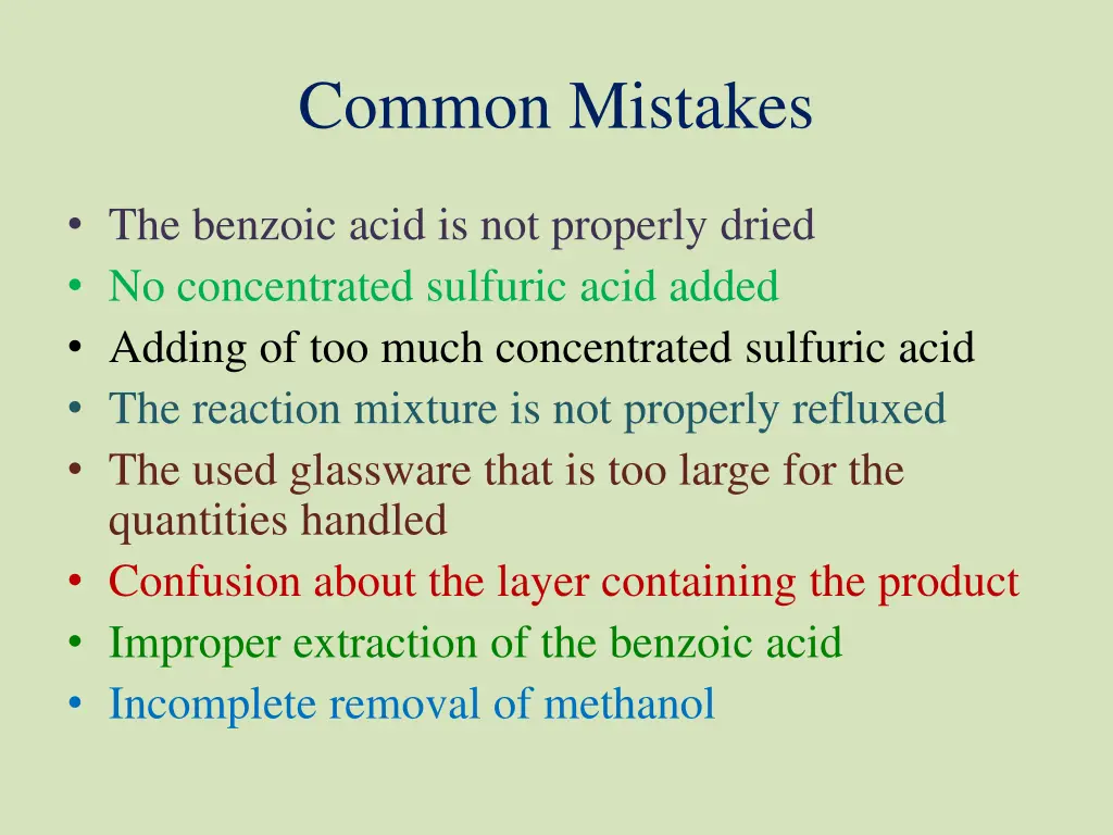 common mistakes