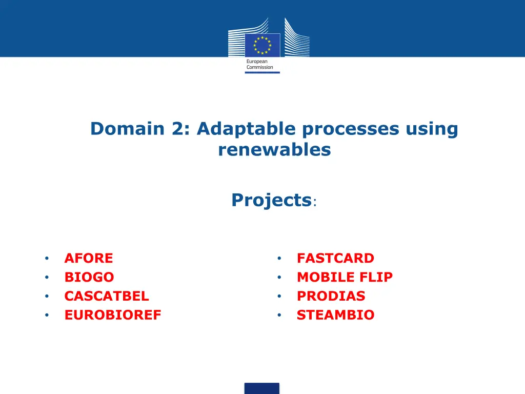 domain 2 adaptable processes using renewables