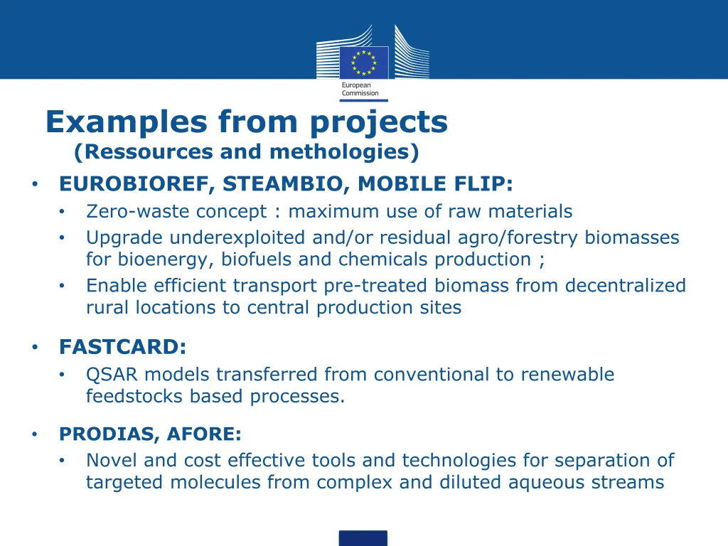 examples from projects ressources and methologies