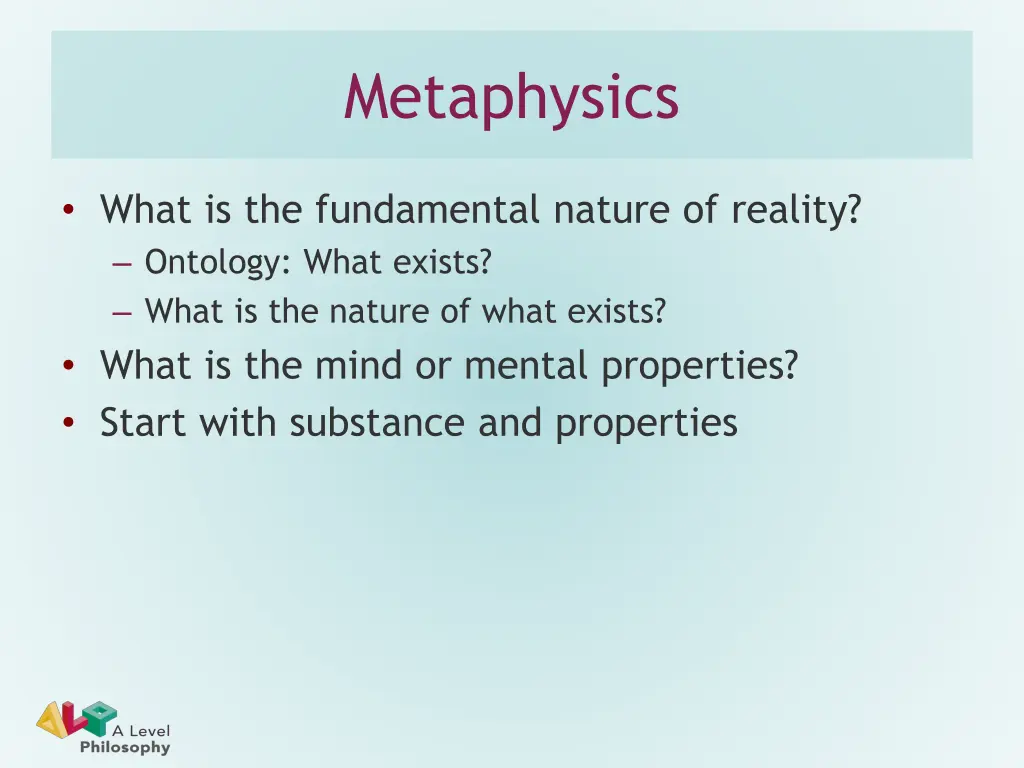 metaphysics