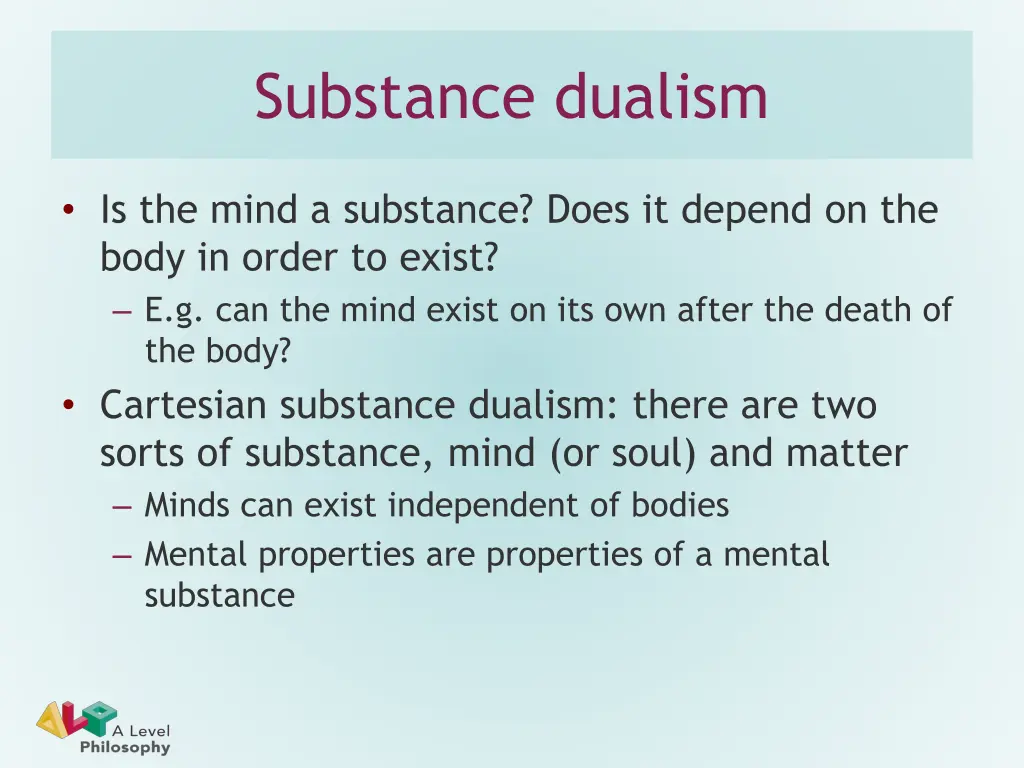 substance dualism