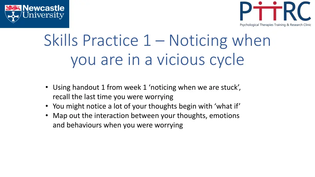 skills practice 1 noticing when