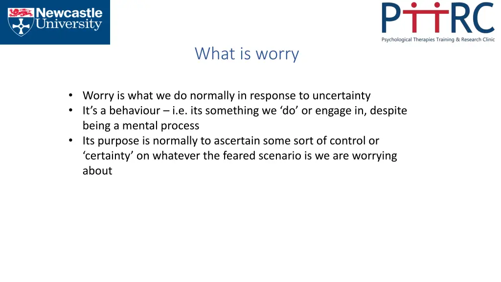 what is worry 1