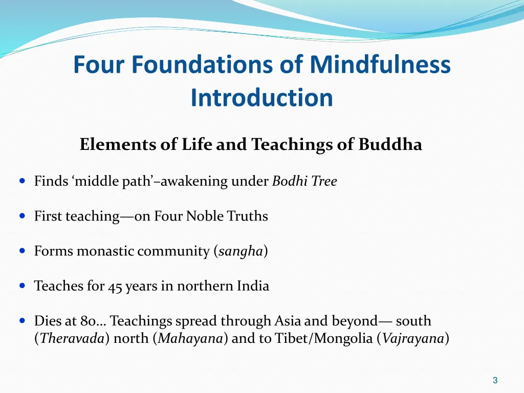 four foundations of mindfulness introduction 1