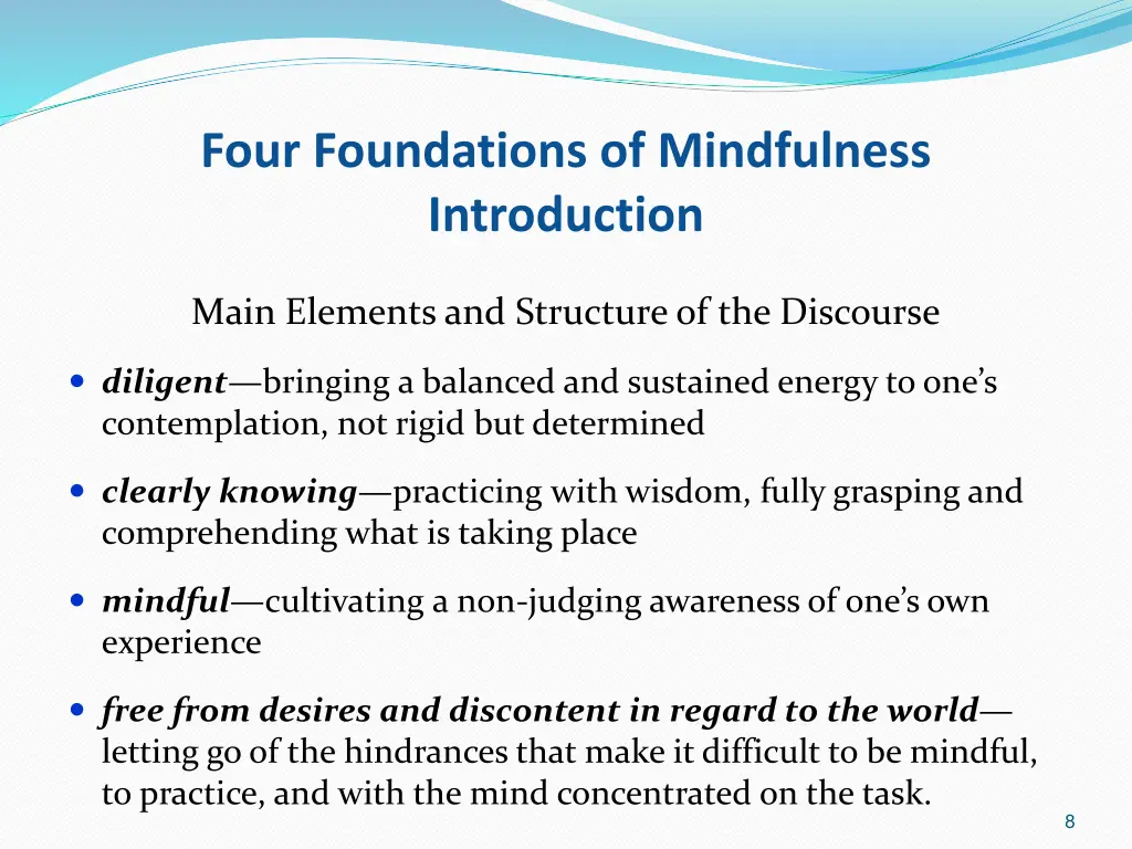 four foundations of mindfulness introduction 6