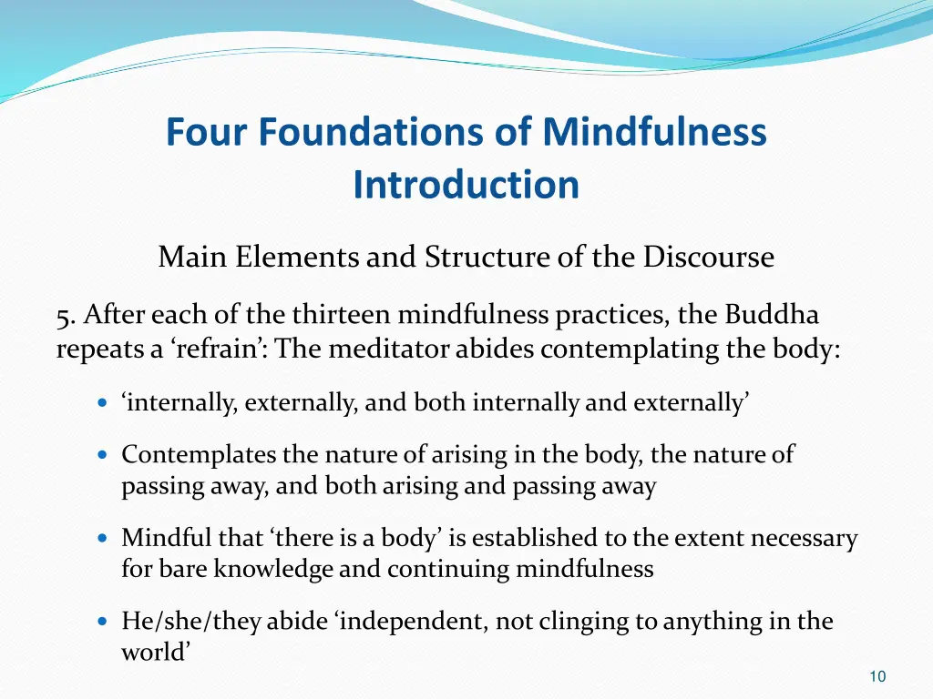 four foundations of mindfulness introduction 8