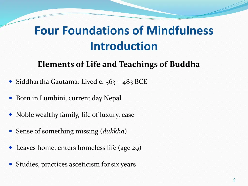 four foundations of mindfulness introduction