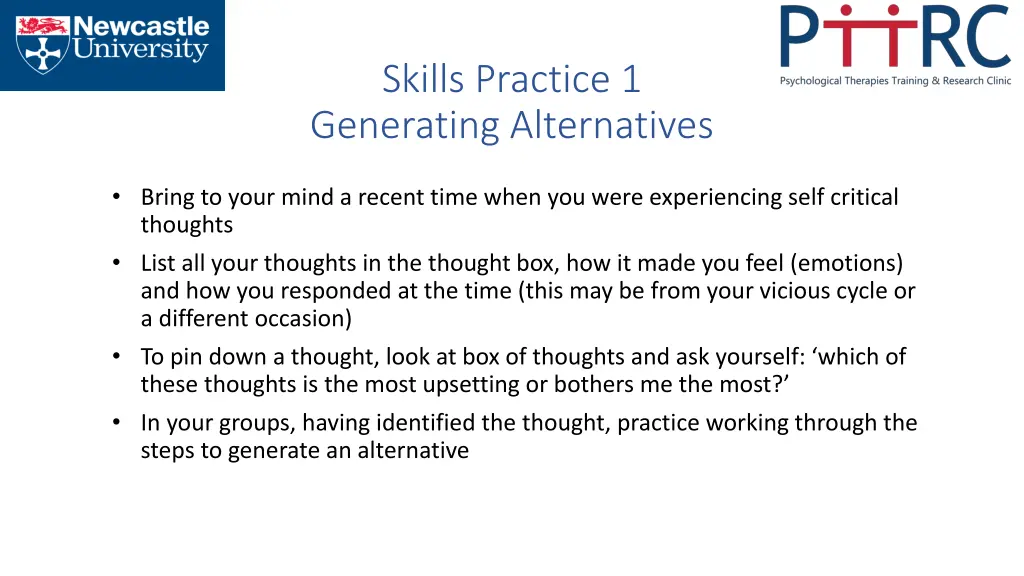 skills practice 1 generating alternatives