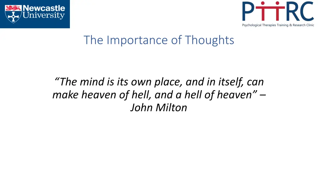 the importance of thoughts