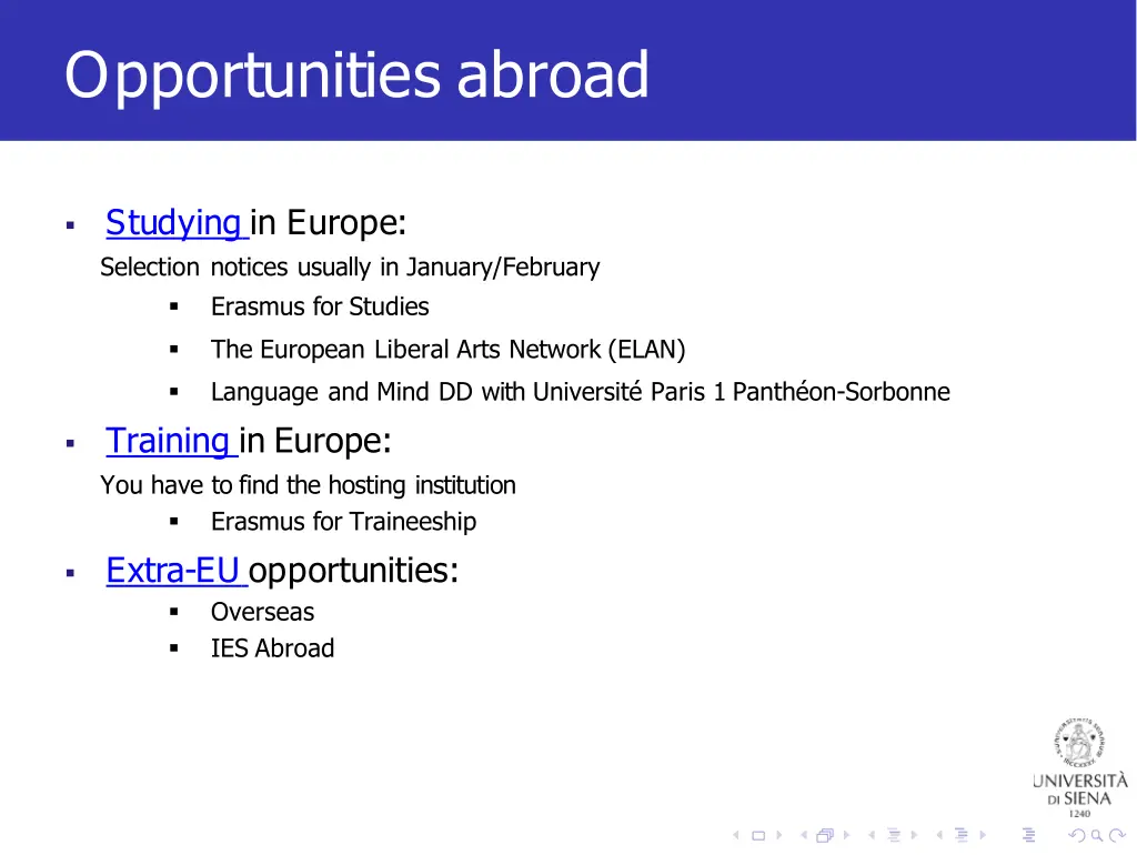 opportunities abroad