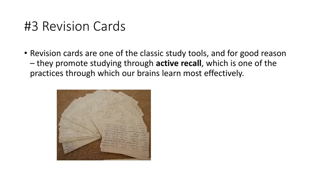 3 revision cards