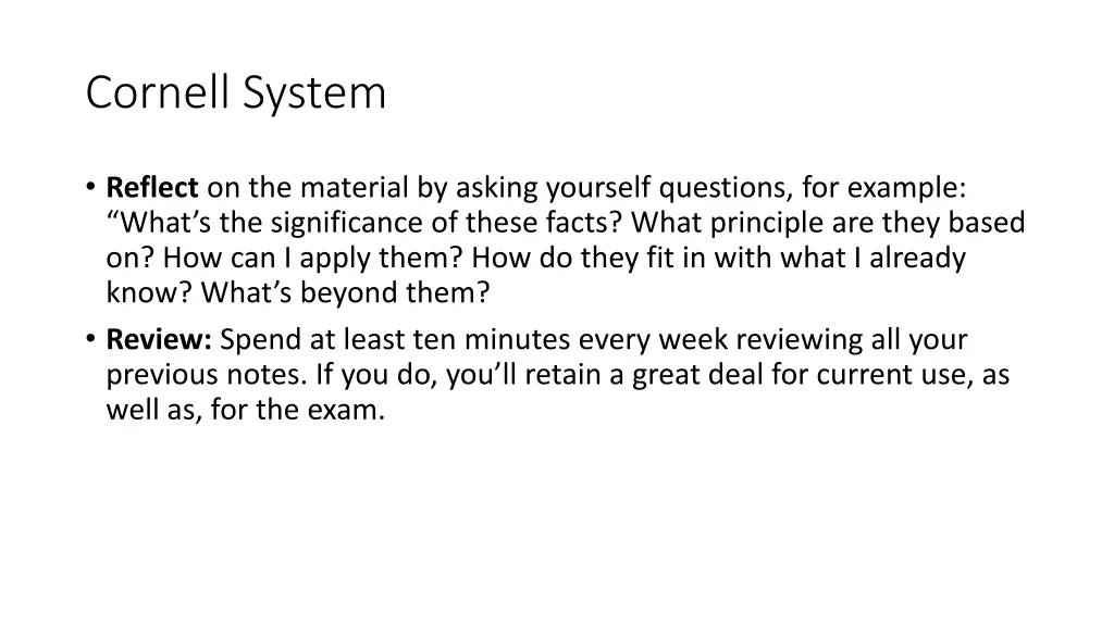 cornell system 1