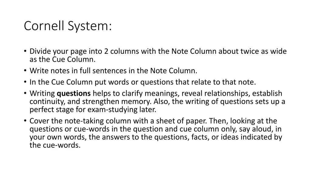 cornell system