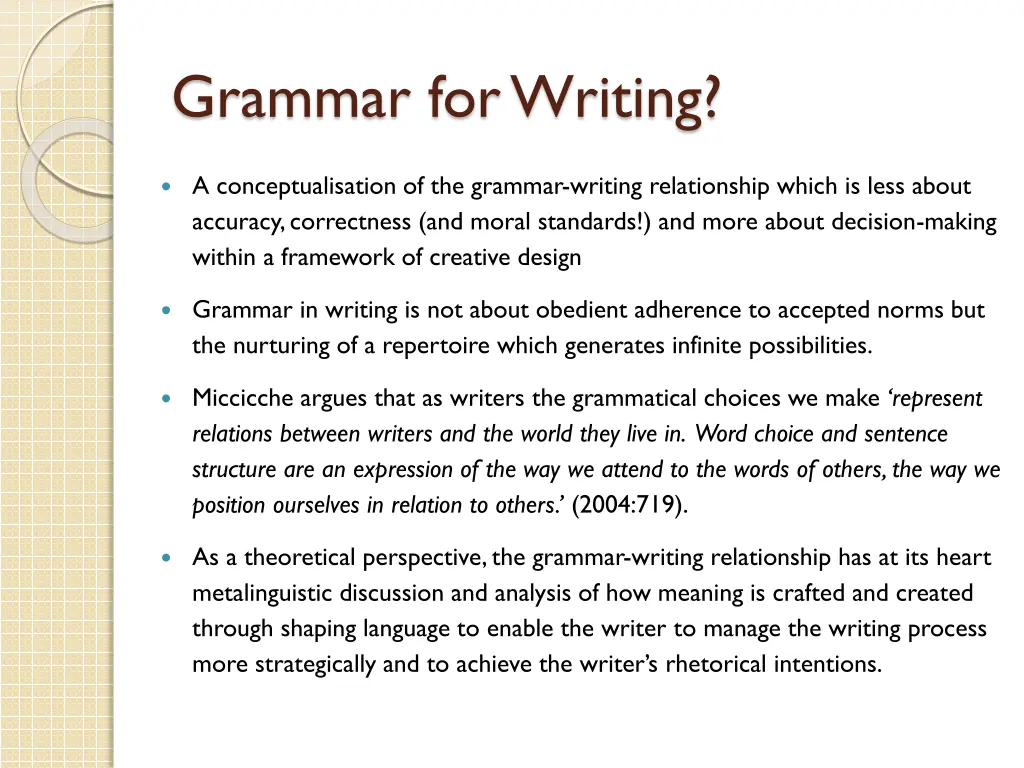 grammar for writing