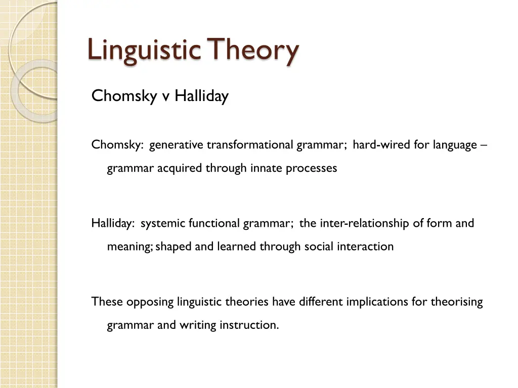 linguistic theory