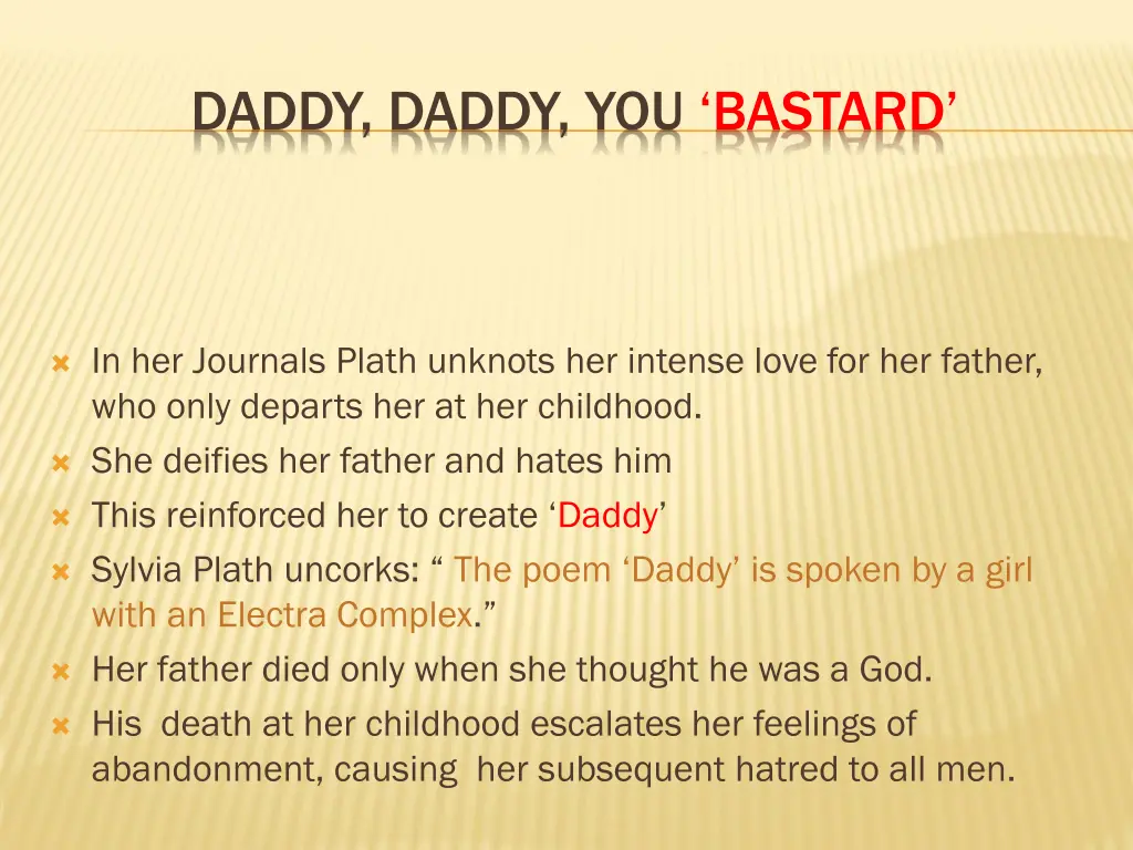 daddy daddy you bastard