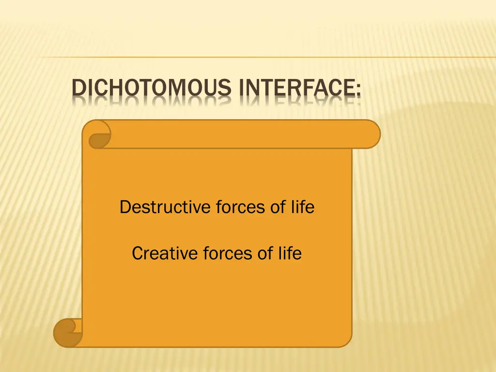 dichotomous interface