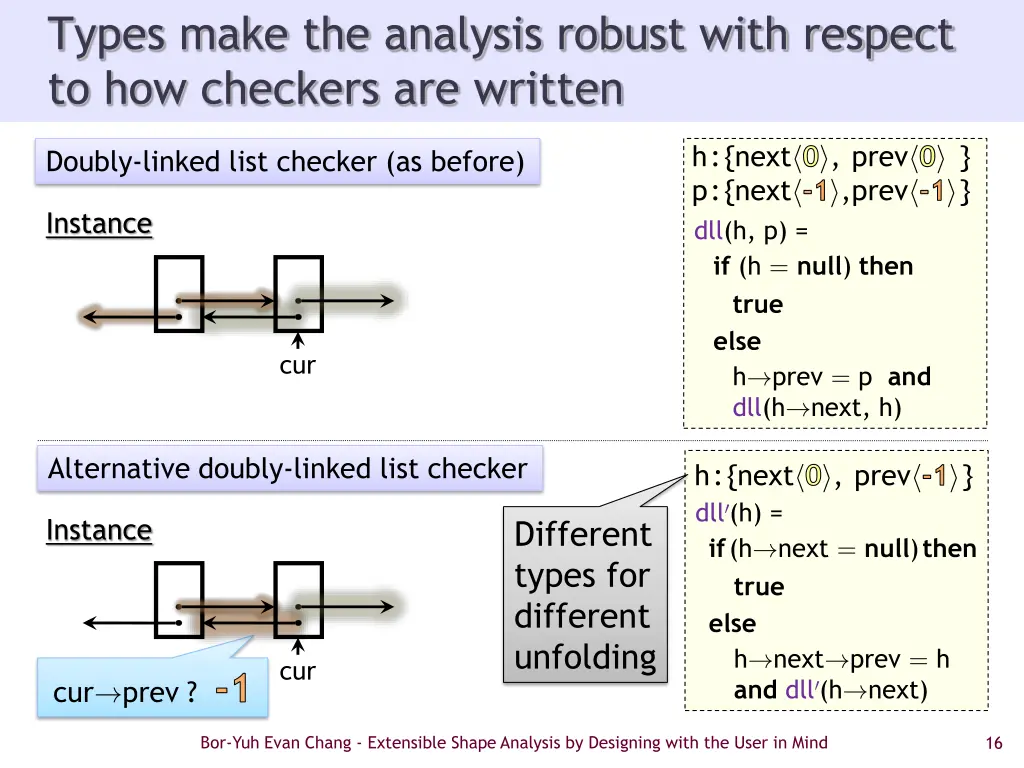 types make the analysis robust with respect