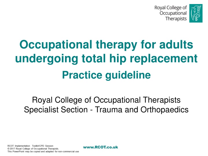 occupational therapy for adults undergoing total