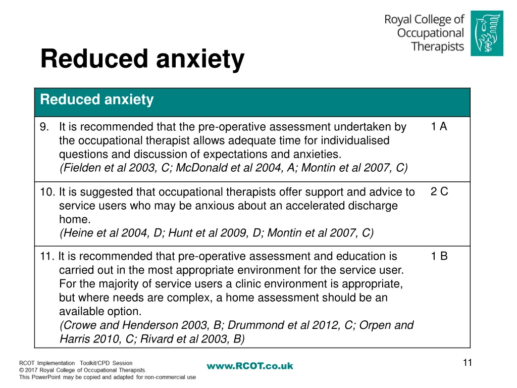 reduced anxiety