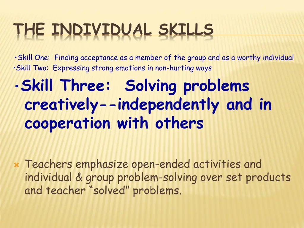 the individual skills 2