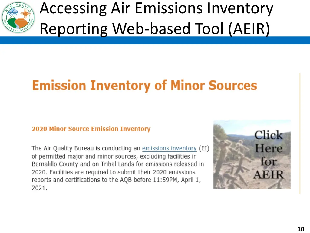 accessing air emissions inventory reporting