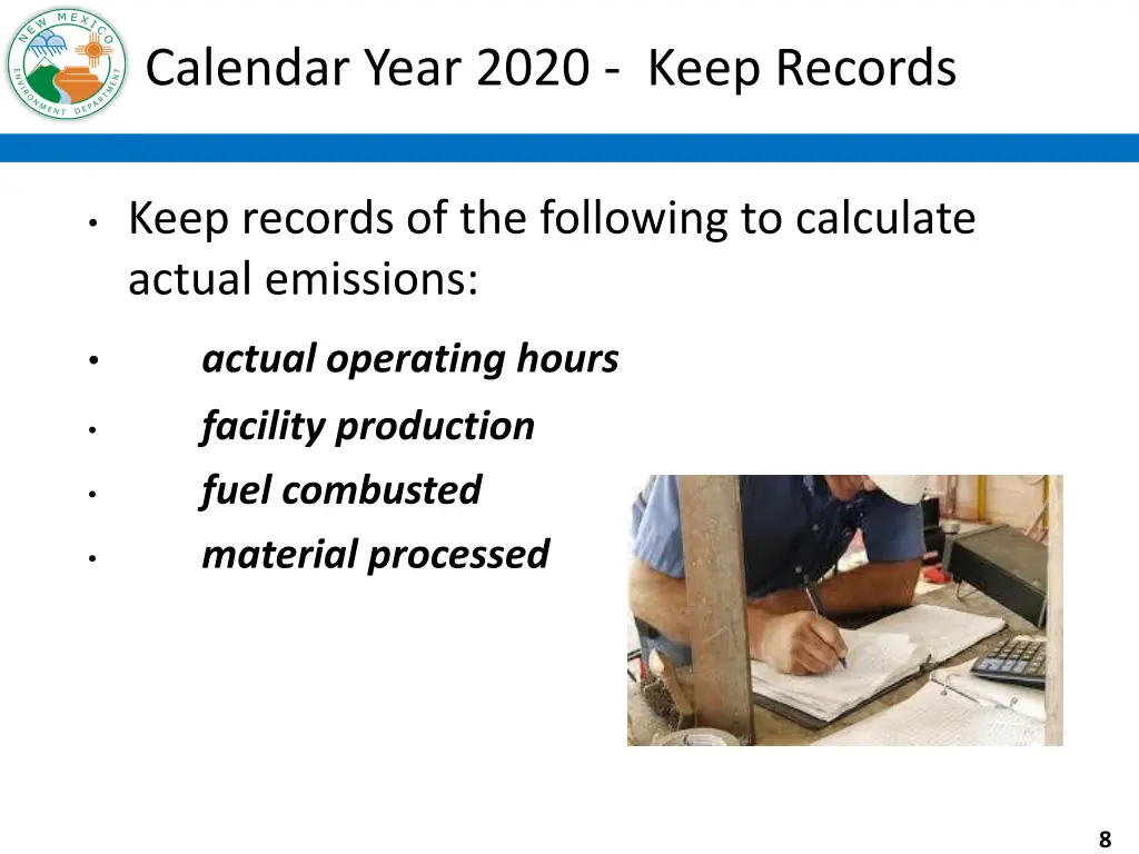 calendar year 2020 keep records