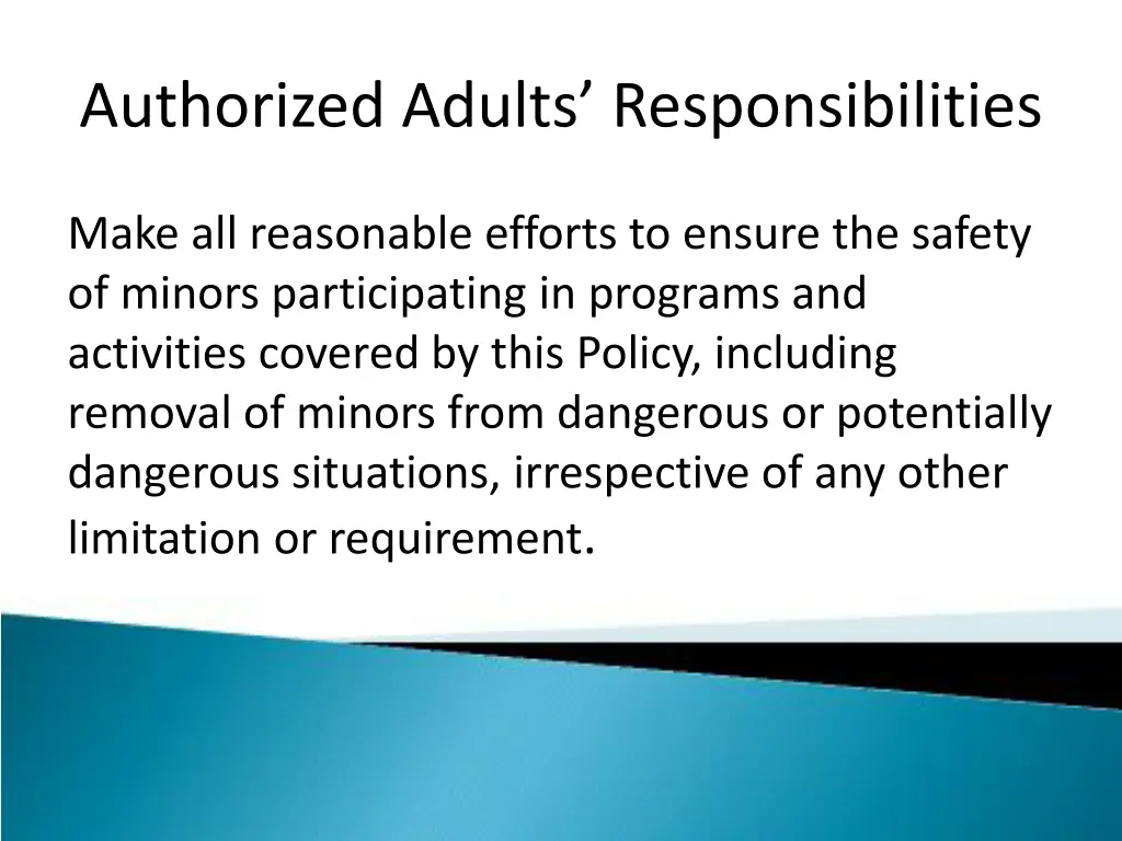 authorized adults responsibilities 1