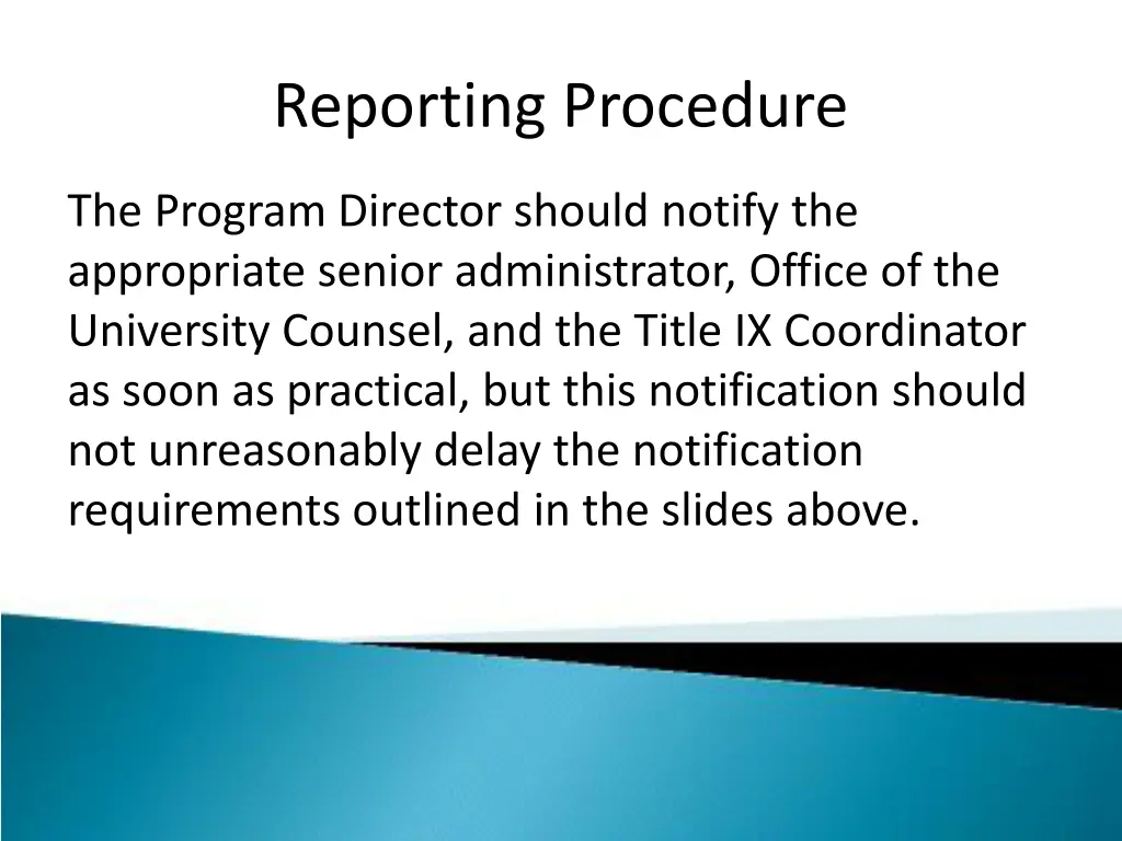 reporting procedure 2