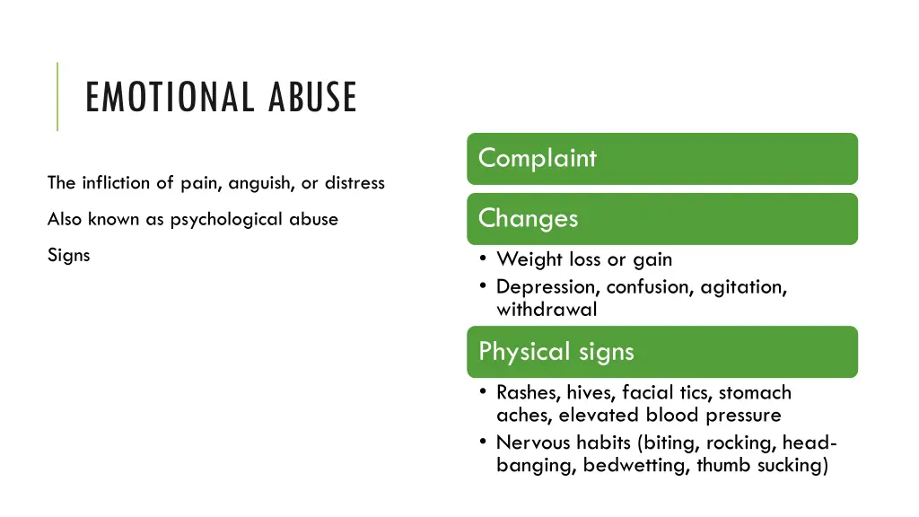 emotional abuse