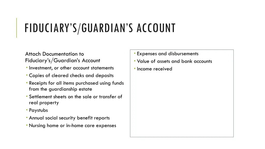 fiduciary s guardian s account 1