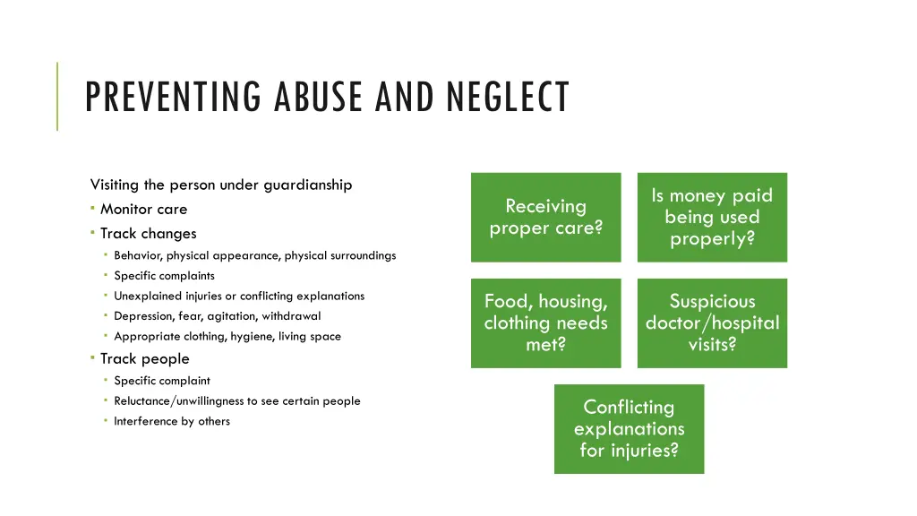 preventing abuse and neglect