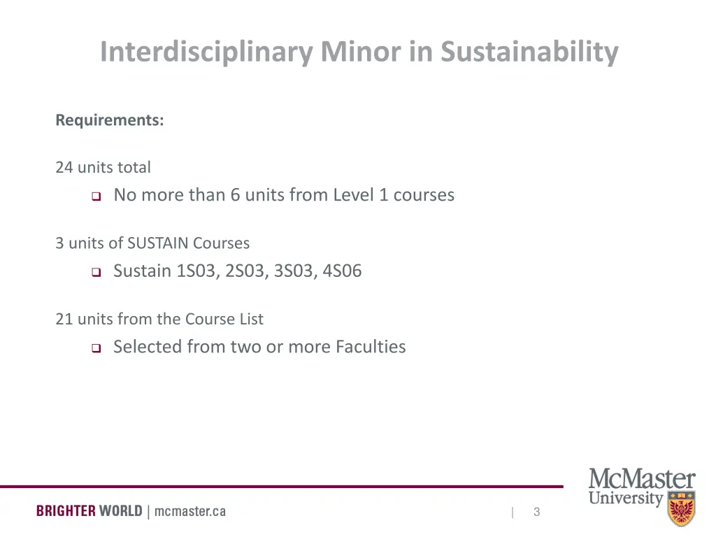 interdisciplinary minor in sustainability 1