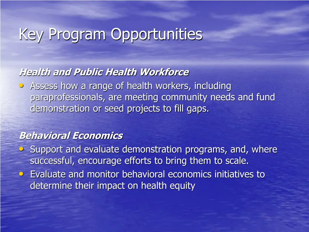 key program opportunities 1