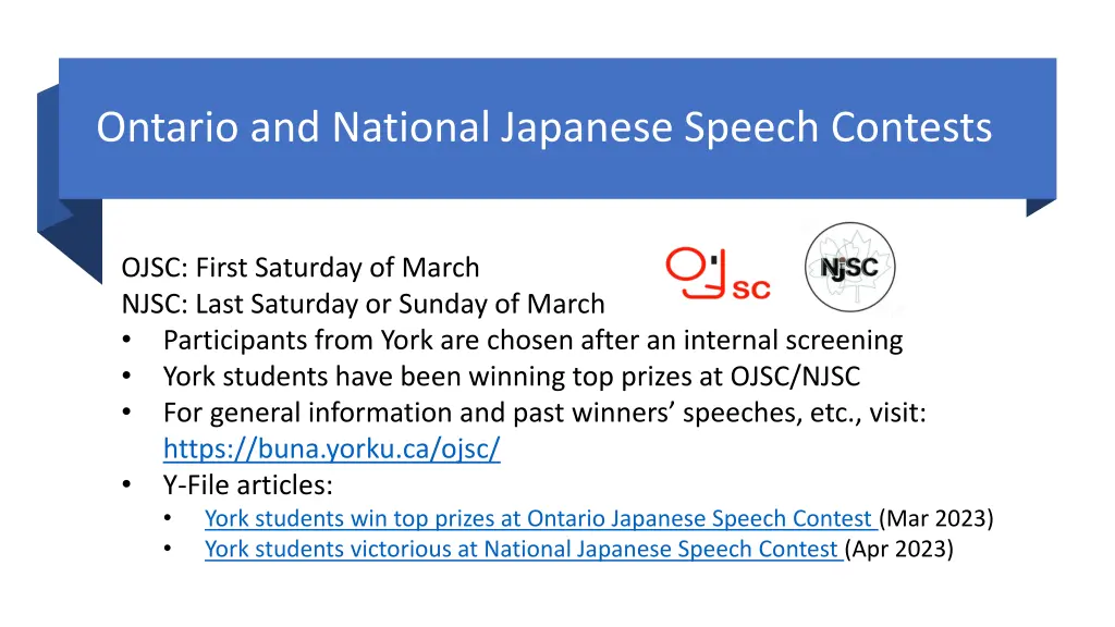 ontario and national japanese speech contests