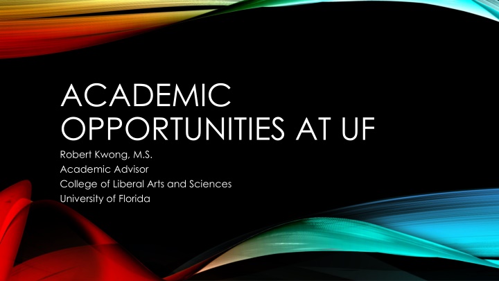 academic opportunities at uf robert kwong