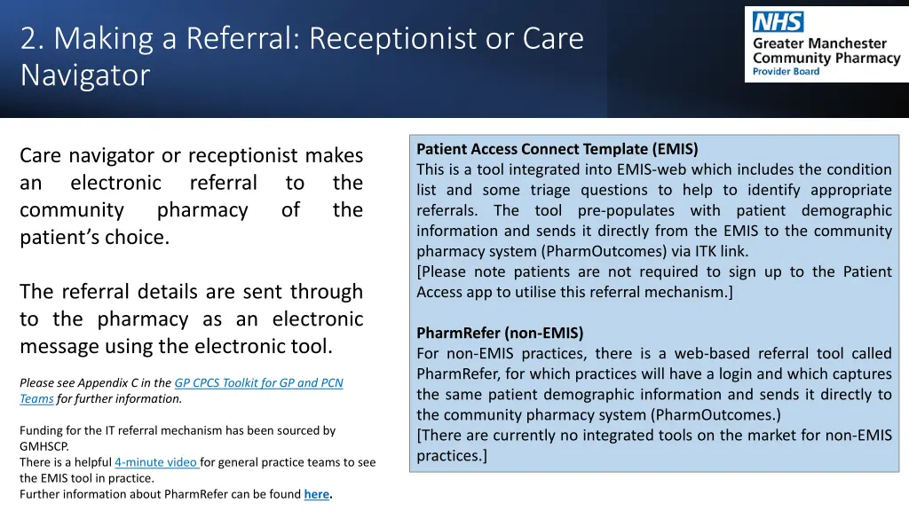 2 making a referral receptionist or care navigator