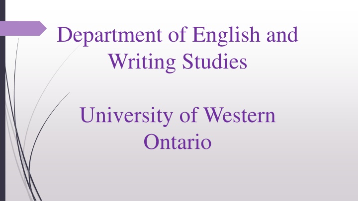 department of english and writing studies