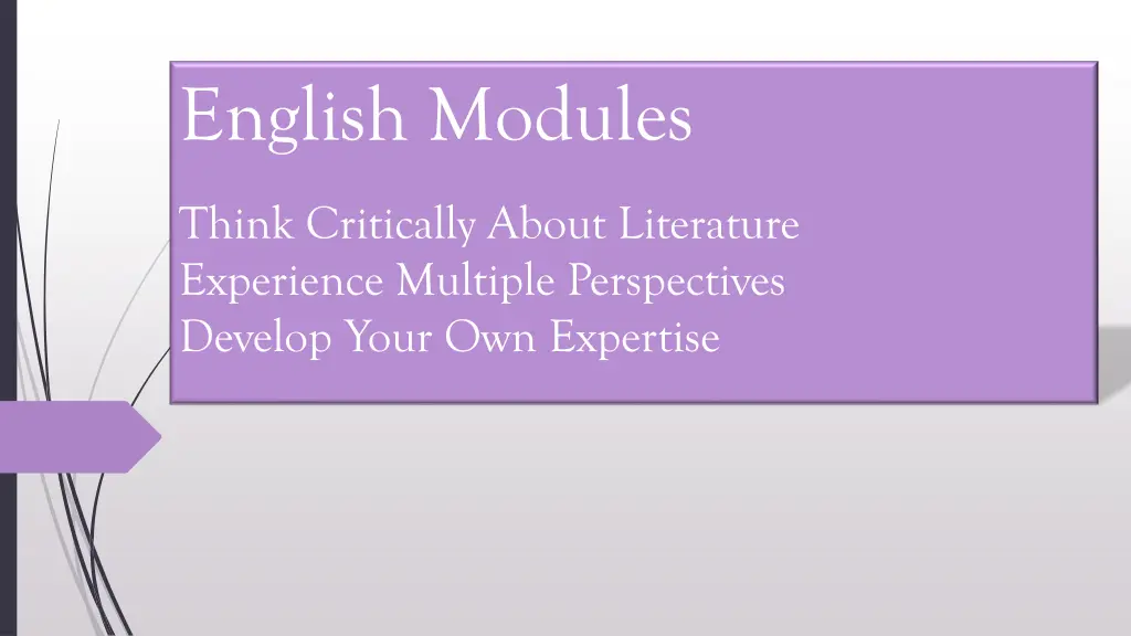 english modules