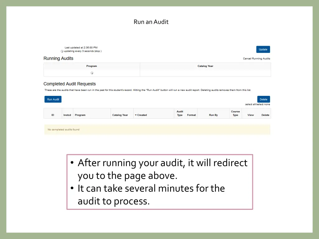 run an audit 3